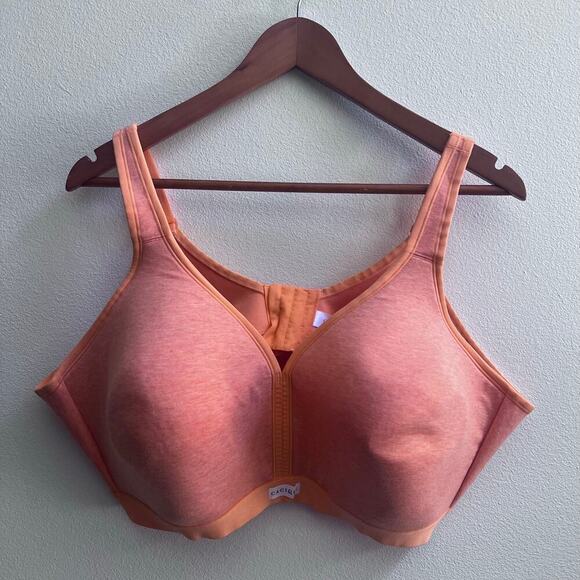 Cacique Full Coverage Supportive Bra Wide Strap Orange Women's Size 48D - Picture 1 of 6